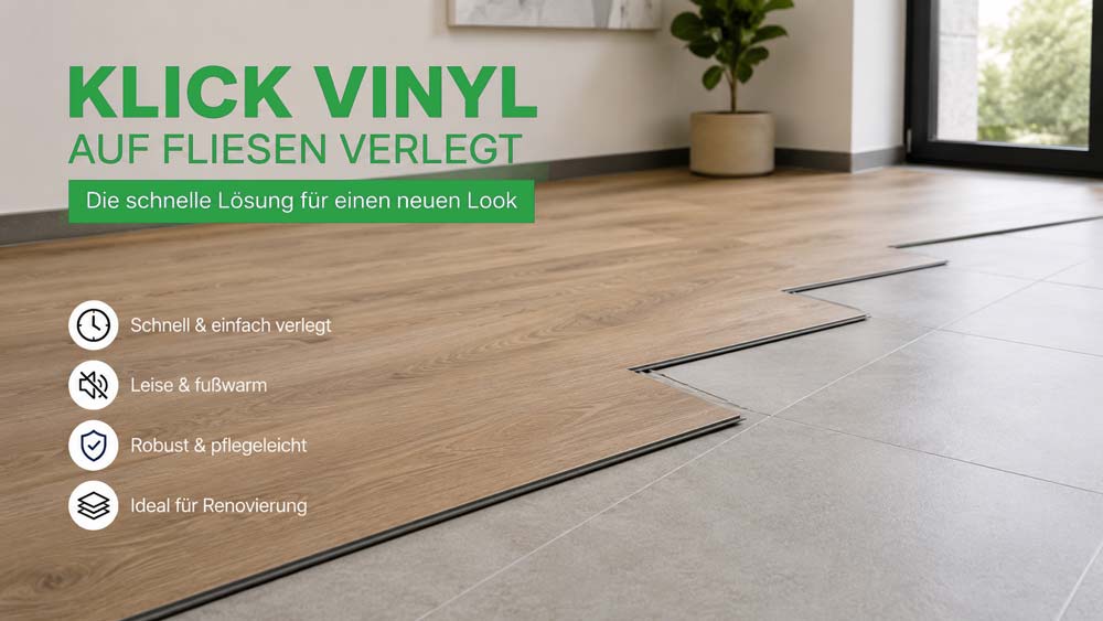 Klick Vinyl auf Fliesen verlegen – ohne Ausgleichsmasse?