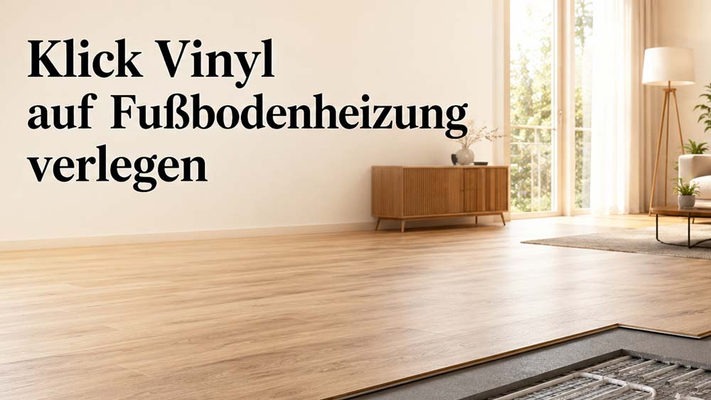 Klick Vinyl auf Fußbodenheizung verlegen