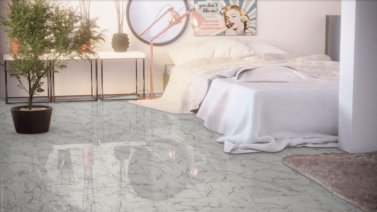 Laminat Kronotex Glamour - Hochglanz Carrara Marmor