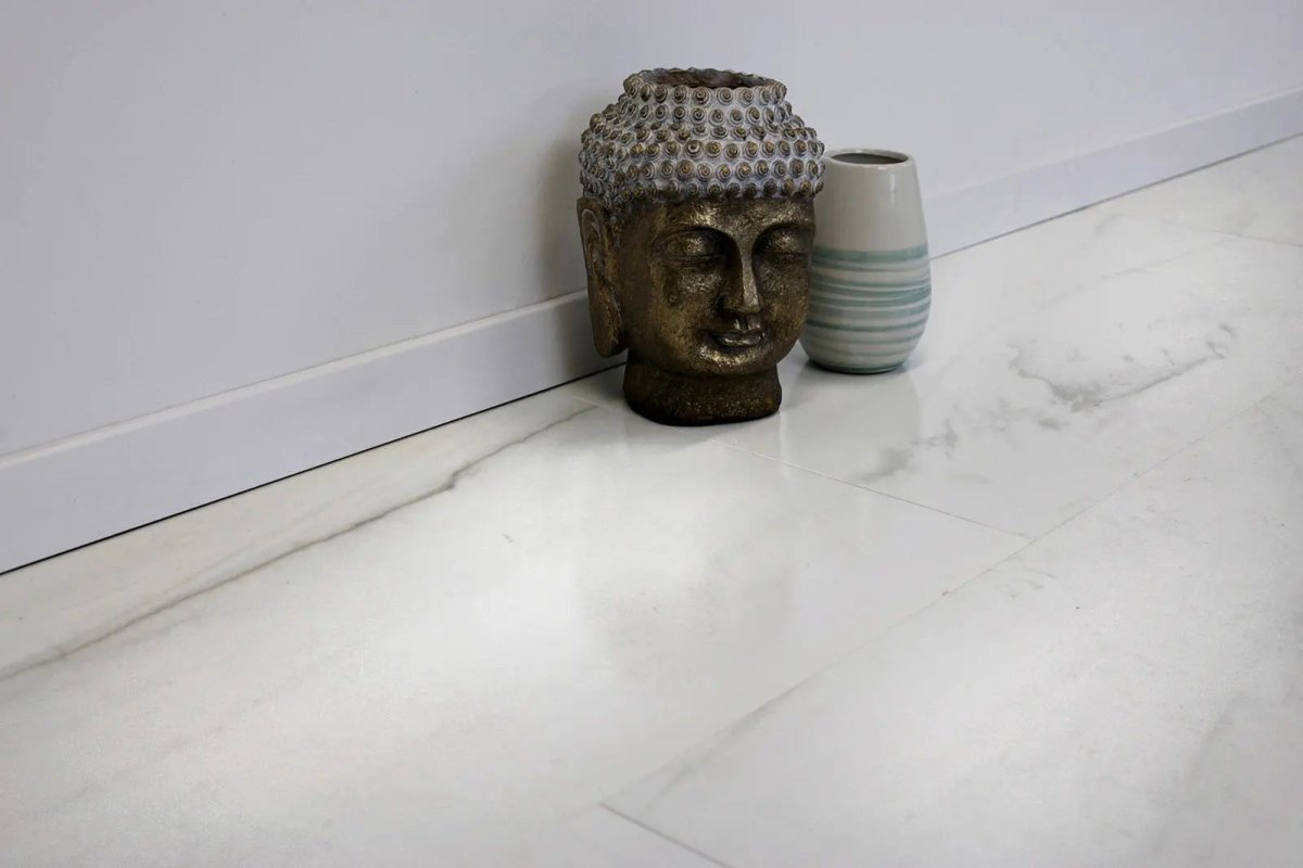 Vinyrock XL Gloss Fliesenoptik Hochglanz Kalba Carrara Marmor