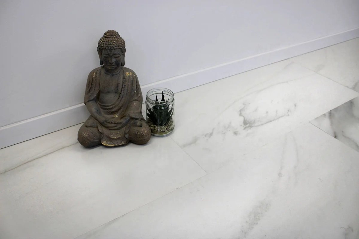 Vinyrock XL Gloss Fliesenoptik Hochglanz Kalba Carrara Marmor