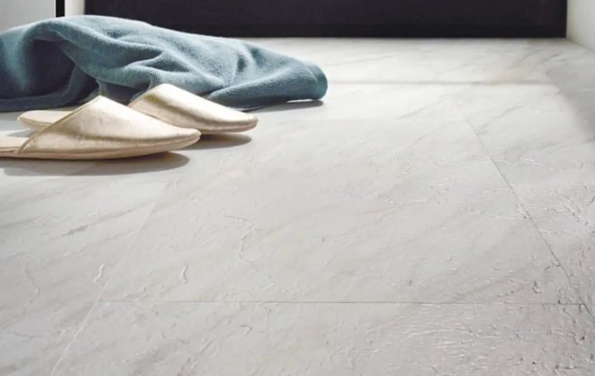 Vinylboden Fliese Marmor weiß