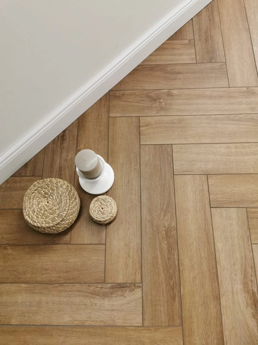 Klick Vinylboden Fischgrät Herringbone Nicki mit Trittschalldämung und wasserfest - Floor4all