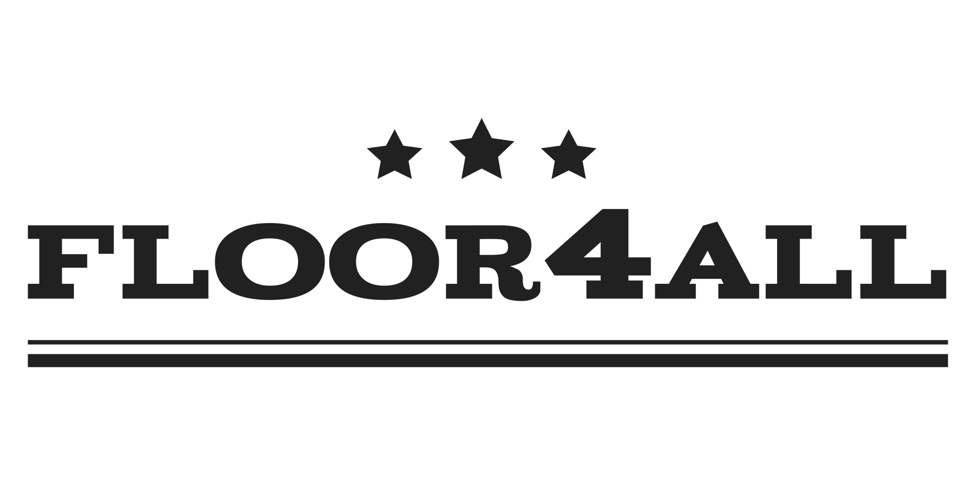 Floor4all Logo für hochwertige Bodenbeläge in Hilden bei Düsseldorf und Online. Vinylboden, Laminat und Parkett