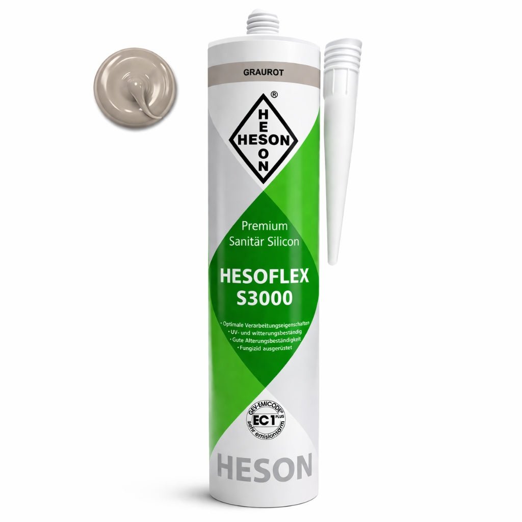 Sanitär Silikon Graurot A59 – HESOFLEX S 3000 - Floor4all