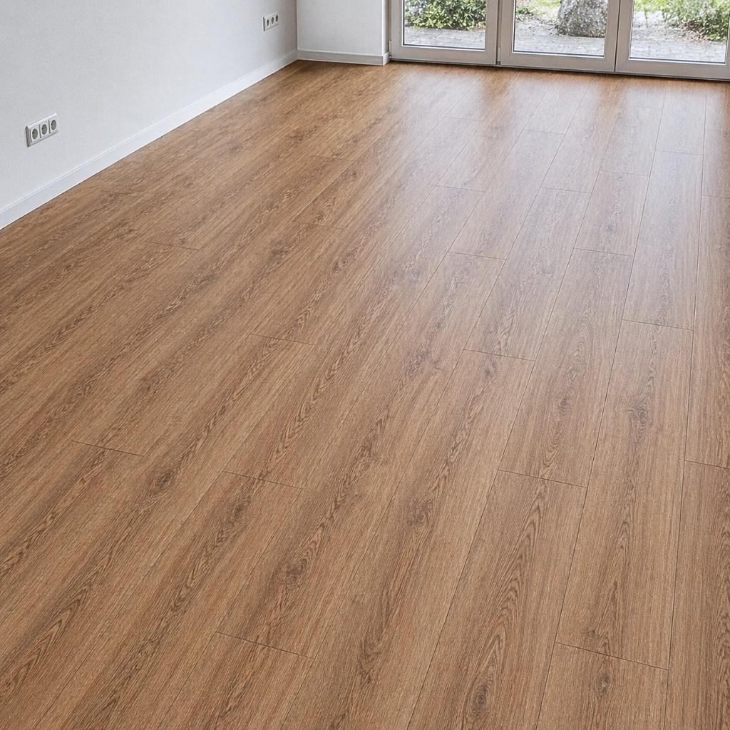 Klick Vinylboden Nussbaum Natur XL mit Trittschalldämmung Fußboden