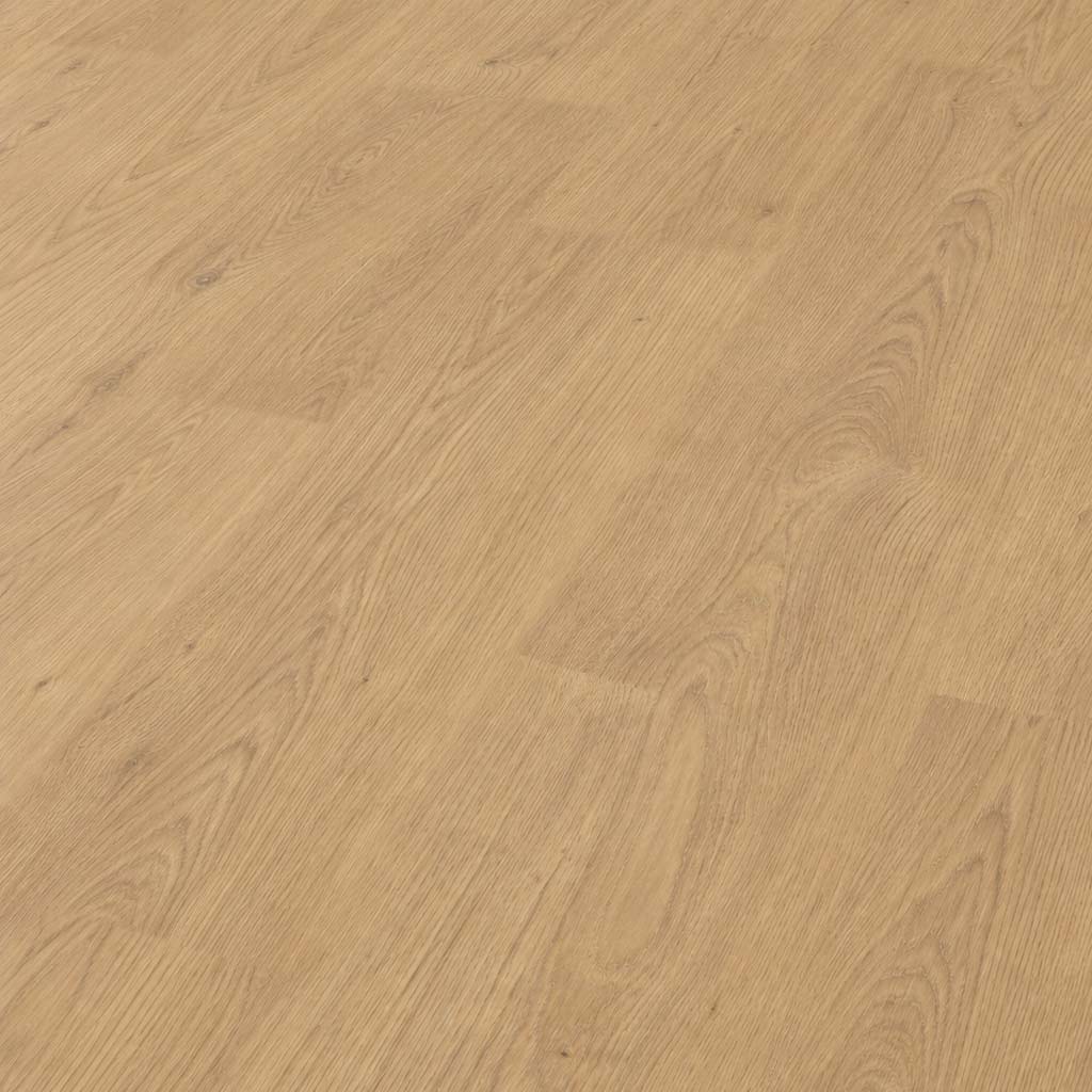 Designboden Berdal Eiche Natur mit Trittschalldämmung in Detailansicht mit feiner Eichenmaserung – Restposten bei Floor4All.