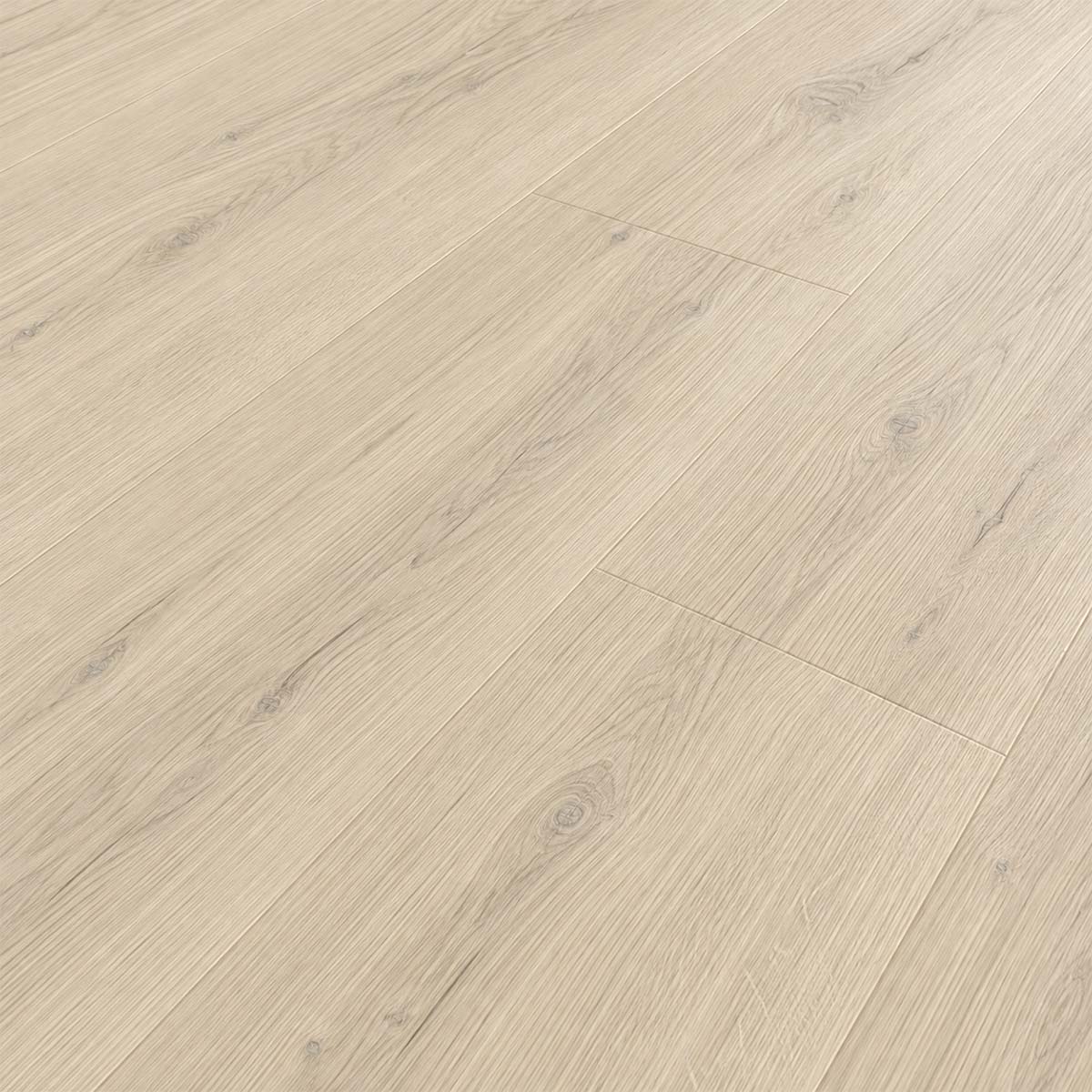 Designboden Naturestyle Pure Ash Oak mit Kork Trittschall in Nahaufnahme mit heller Holzmaserung und dezenten Fasen – Restposten bei Floor4All.