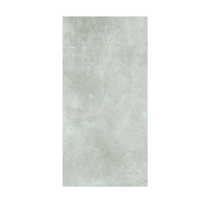 Einzelne Fliese Klick Vinyl Alicea in hellgrauer Betonoptik mit wolkiger Struktur von Floor4all
