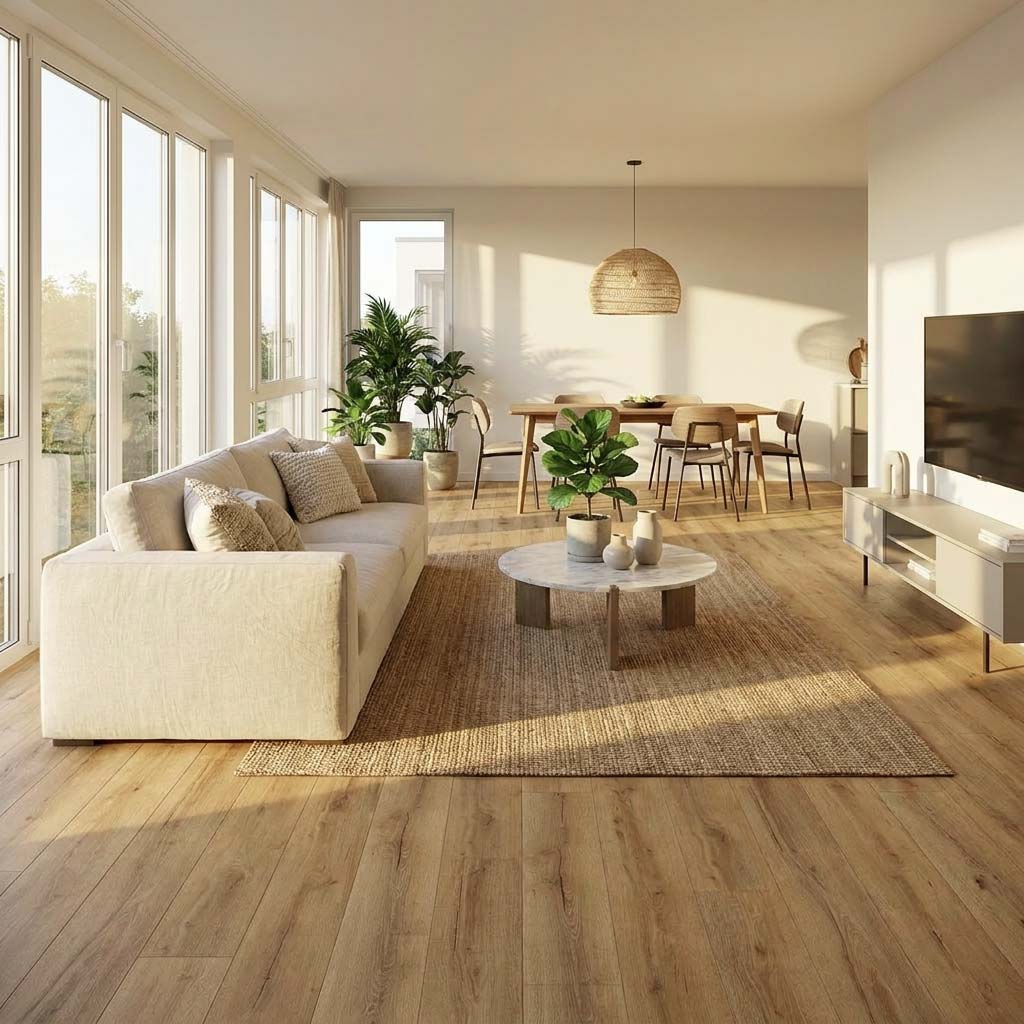 Klick Vinylboden GreenLine Silent Sommer Eiche mit Trittschalldämmung - Floor4all