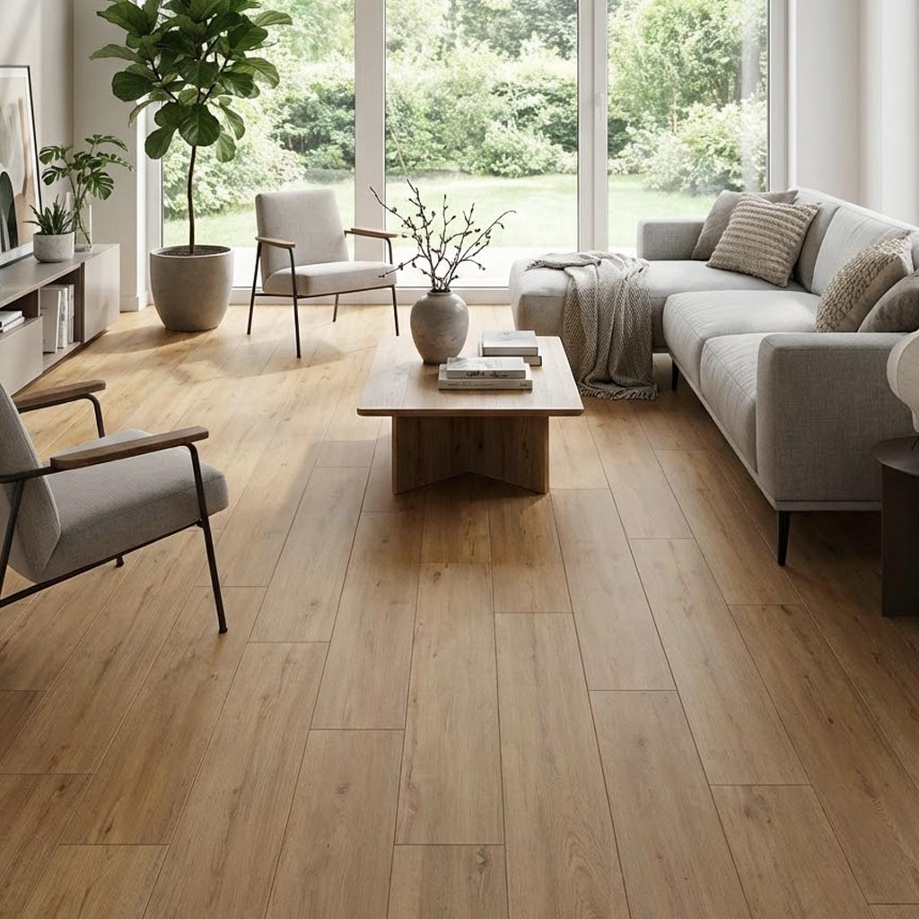 Vinylboden Oak Natural medium mit Trittschalldämmung - Floor4all Hilden