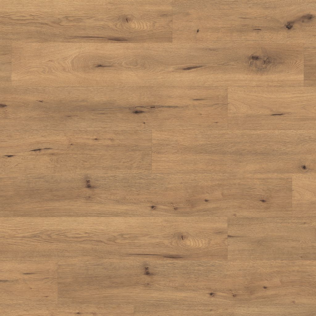 Verlegtes Laminat EGGER Wildeiche natur AquaDura als Landhausdiele mit Ästen und Rissen von Floor4all