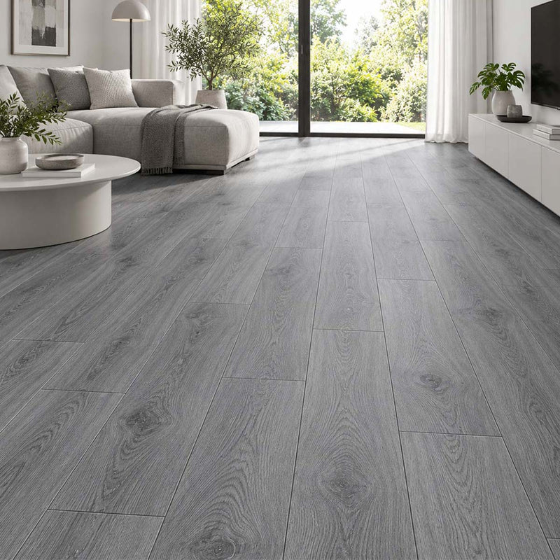 Laminat Kronotex Tomahawk Oak Landhausdiele als Restposten von Floor4All im modernen Wohnzimmer