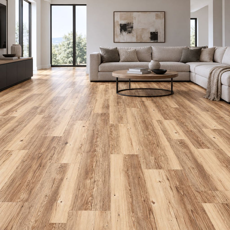 Vinylboden Castle Oak Landhausdiele mit Klickverbindung Wohnzimmer