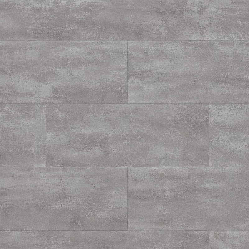 Detailansicht des XL-Fliesenformats mit realistischer Sichtbeton-Struktur in Grau von Floor4all