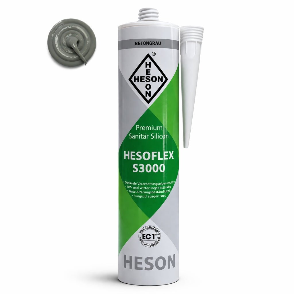 Sanitär Silikon Betongrau A38 – HESOFLEX S 3000 - Floor4all