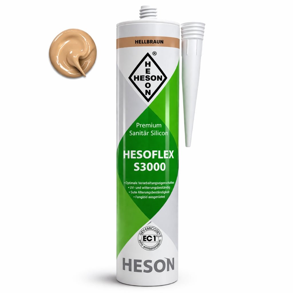 Sanitär Silikon Hellbraun A18 – HESOFLEX S 3000 - Floor4all