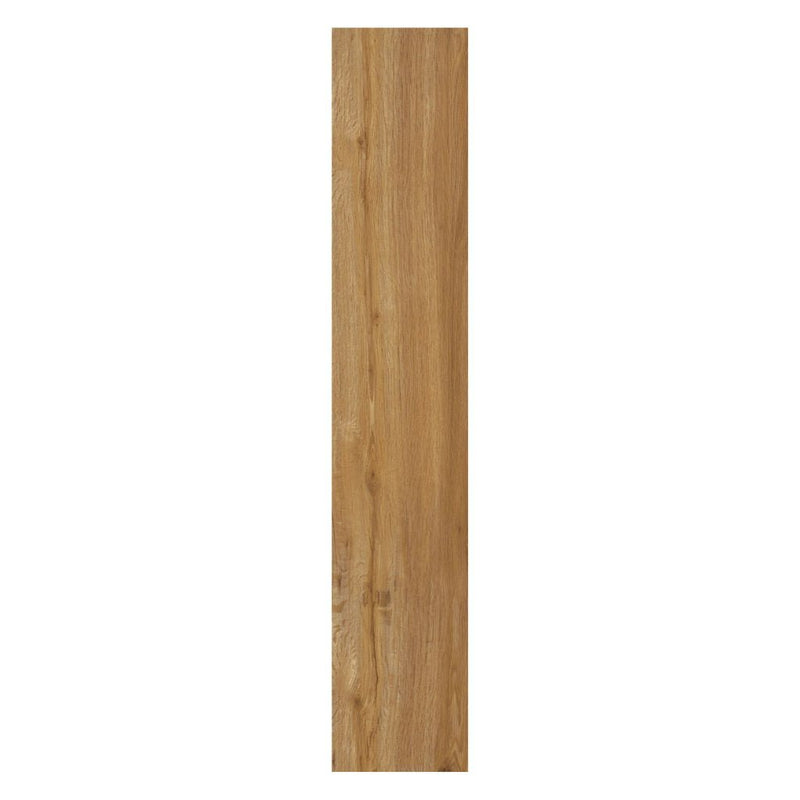 Einzelne Klebe Vinyl Diele in Eiche gebürstet hell – Langhausdiele mit 
natürlicher Holzmaserung und gebürsteter Oberflächenstruktur, zeigt die 
authentische Eichen-Optik und warme, helle Farbnuancen. - Floor4all
