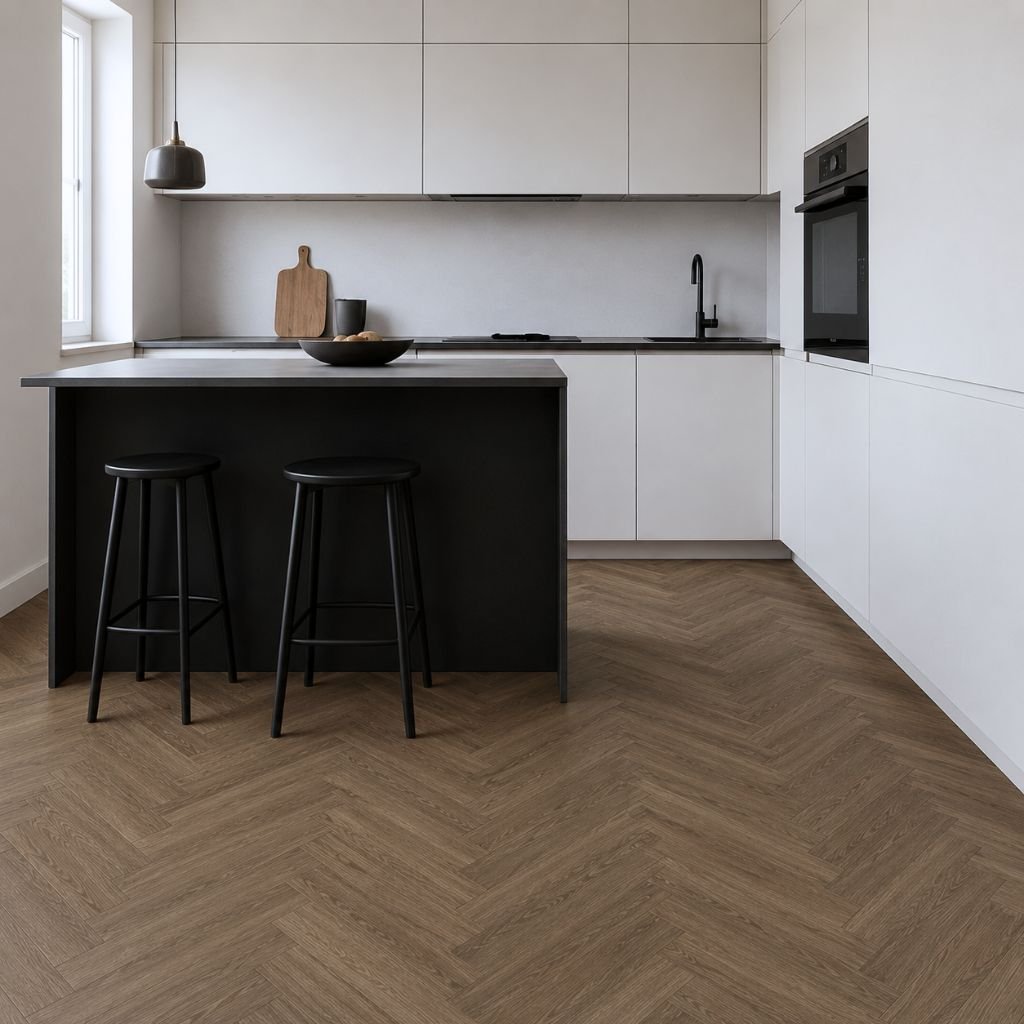 Klick Vinyl Fischgrät Lilli - V-Fuge mit Trittschalldämmung - Floor4all