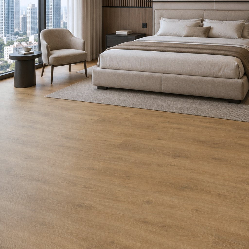 Klick Vinyl Prime Oak 50-05 Main Repac mit Trittschalldämmung Schlafzimmer - Floor4all
