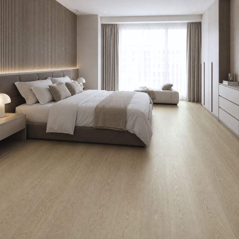 Klick Vinylboden Eiche Natur Deluxe hell mit Trittschall - Floor4all
