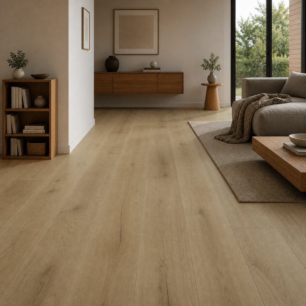 Klick Vinylboden Eiche Pla Landhausdiele Wohnzimmer -Floor4all