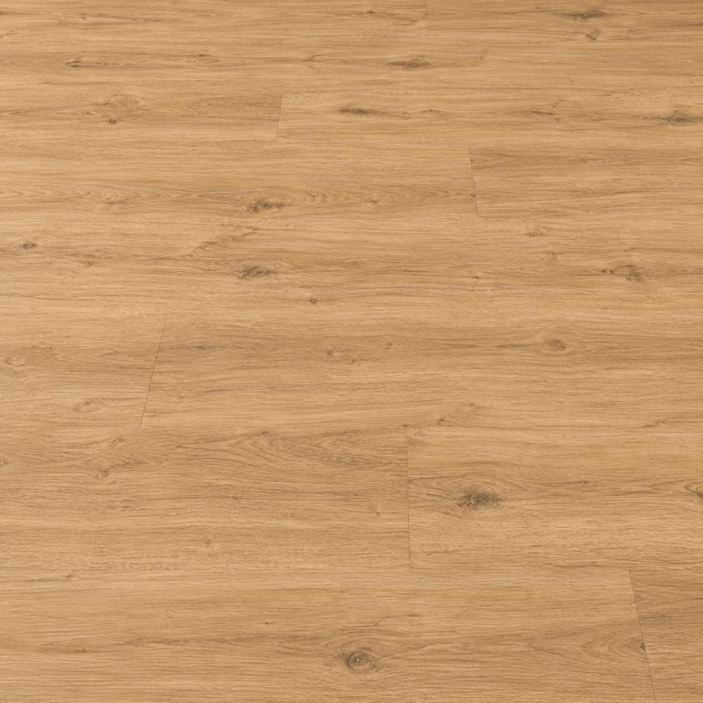 Oberfläche des Klick-Vinylbodens Eiche Releg gebürstet mit authentischer Eichenstruktur und Trittschalldämmung von Floor4all