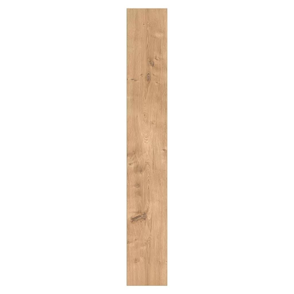 Laminat Klick Kronoflooring New England Oak Landhausdiele Detailansicht - einzelne Diele mit natürlicher Holzmaserung, Äste und charakteristische Oak-Struktur, Klick-System sichtbar - Floor4all