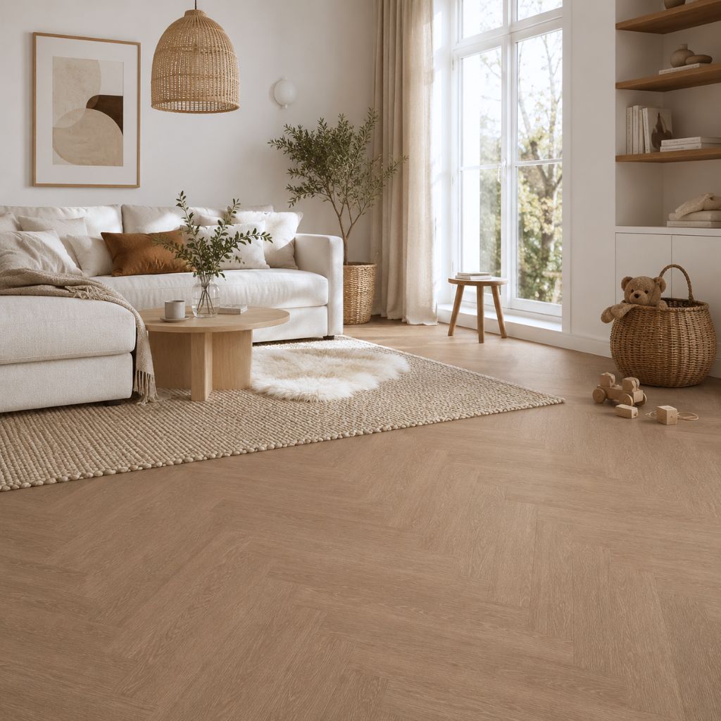 Repac solidLOCK 40-05 Fresh Oak Authentic Herringbone PURE 1020 Klick Vinylboden Wohnraum - Floor4all