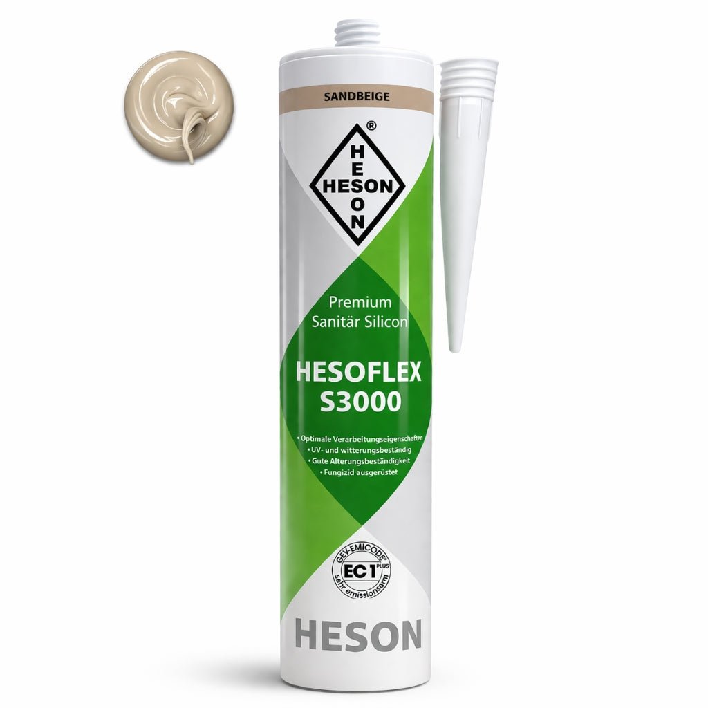 Sanitär Silikon Sandbeige A71 – HESOFLEX S 3000 - Floor4all