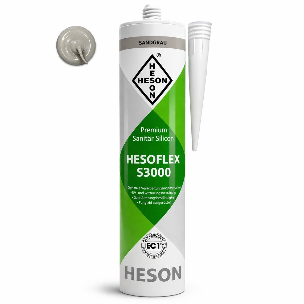 Sanitär Silikon Sandgrau A66 – HESOFLEX S 3000 - Floor4all
