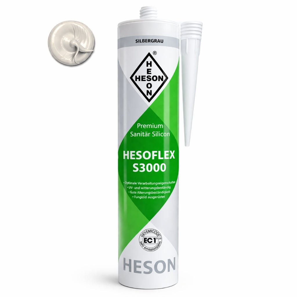 Sanitär Silikon Silbergrau A62 – HESOFLEX S 3000 - Floor4all