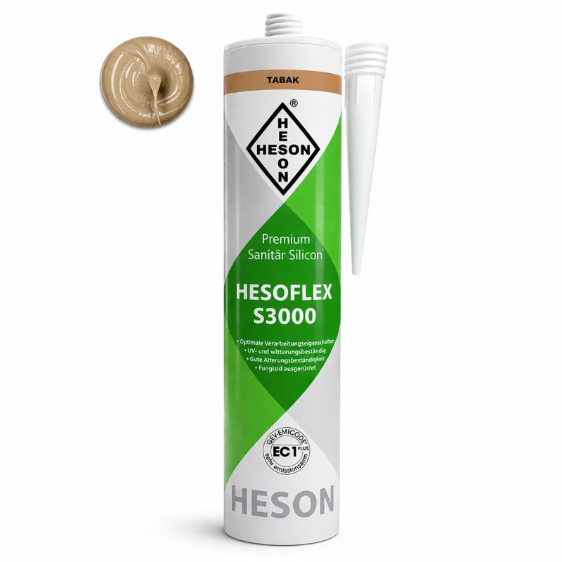 Sanitär Silikon Tabak A16 – HESOFLEX S 3000 - Floor4all