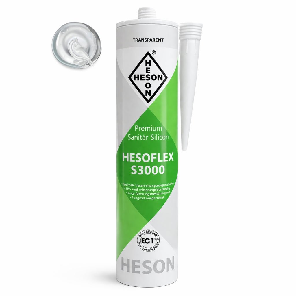 Sanitär Silikon Transparent A10 – HESOFLEX S 3000 - Floor4all