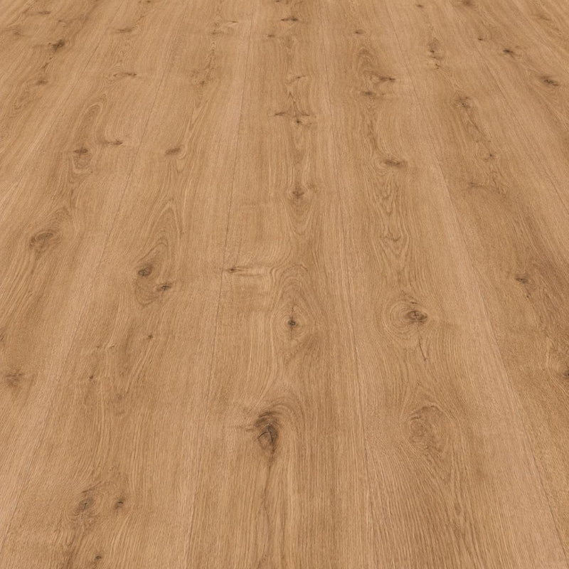 Nahaufnahme der klassischen Landhausdiele und Maserung des Designbodens Brosna in Holzoptik von Floor4all
