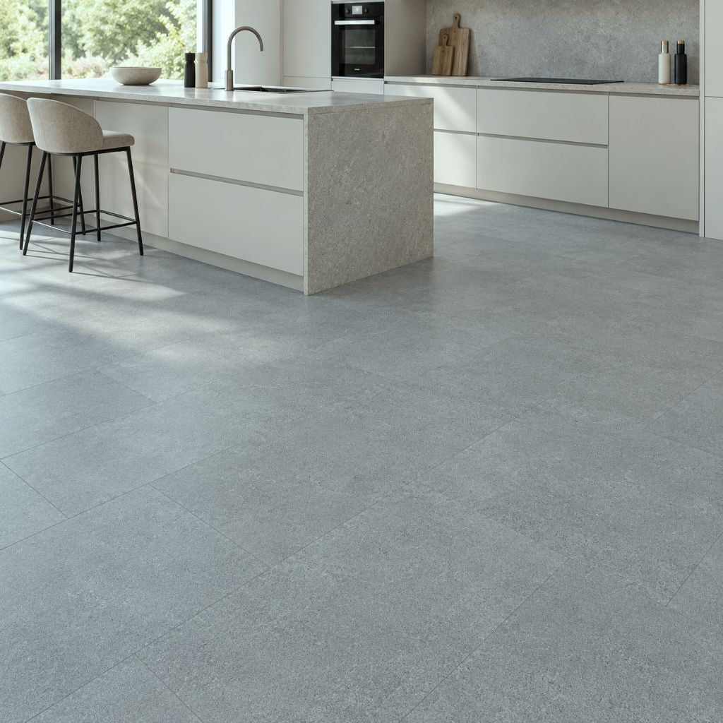 Designboden Steinoptik SPC Modena grau Fliese Küche - Floor4all