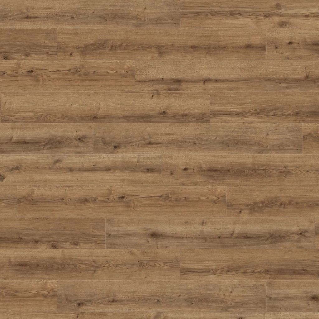 Draufsicht auf verlegten HARO Designboden Eiche Salerno Natur als Landhausdiele mit 4V-Fuge von Floor4al