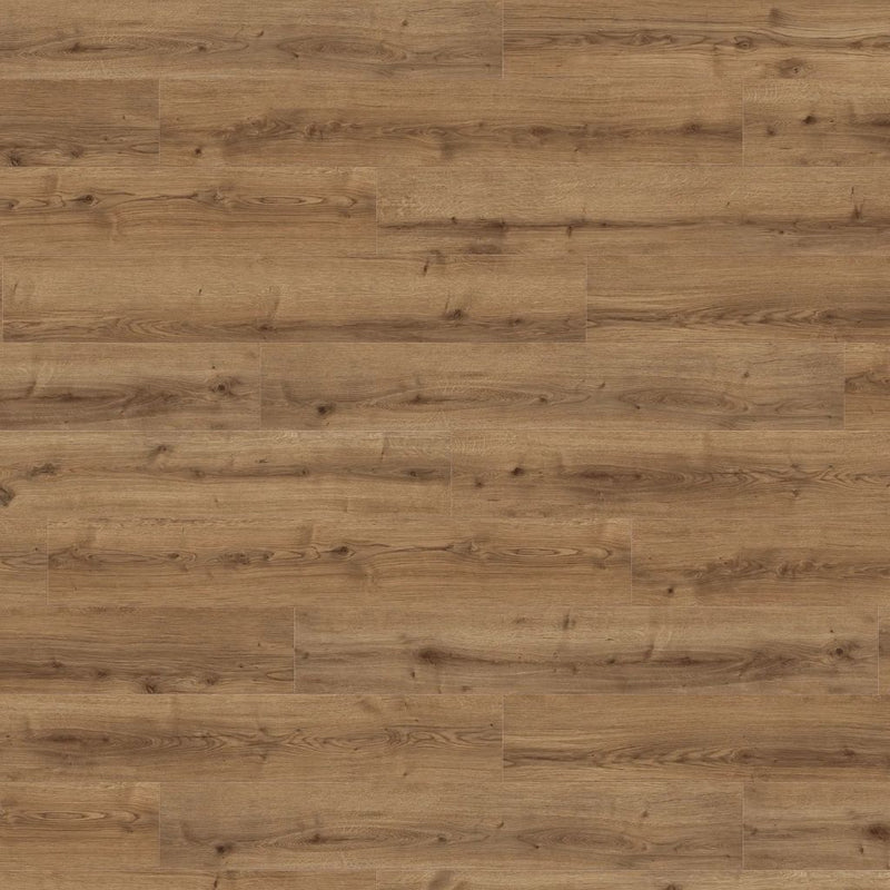 Draufsicht auf verlegten HARO Designboden Eiche Salerno Natur als Landhausdiele mit 4V-Fuge von Floor4al