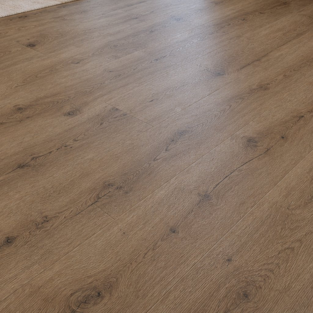 Klick Vinyl Eiche Castle als Landhausdielen mit warmer Holzmaserung und Trittschalldämmung von Floor4all