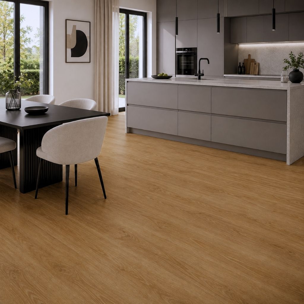 Klick Vinyl Holzoptik Eiche Savio in der Küche von Floor4all