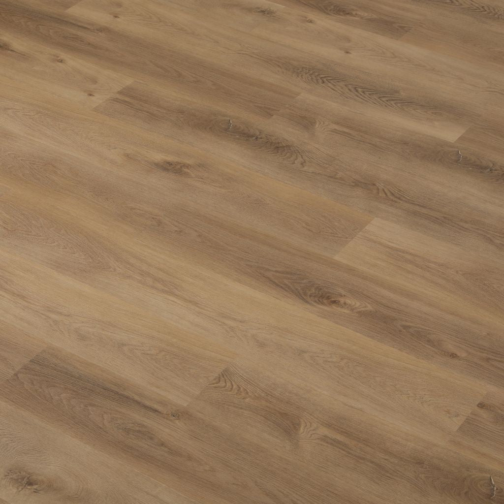 Klick Vinyl Prime Eiche Light mit Trittschall, verlegte Dielen 121,8 x 18,1 cm in warmer Holzoptik von Floor4all