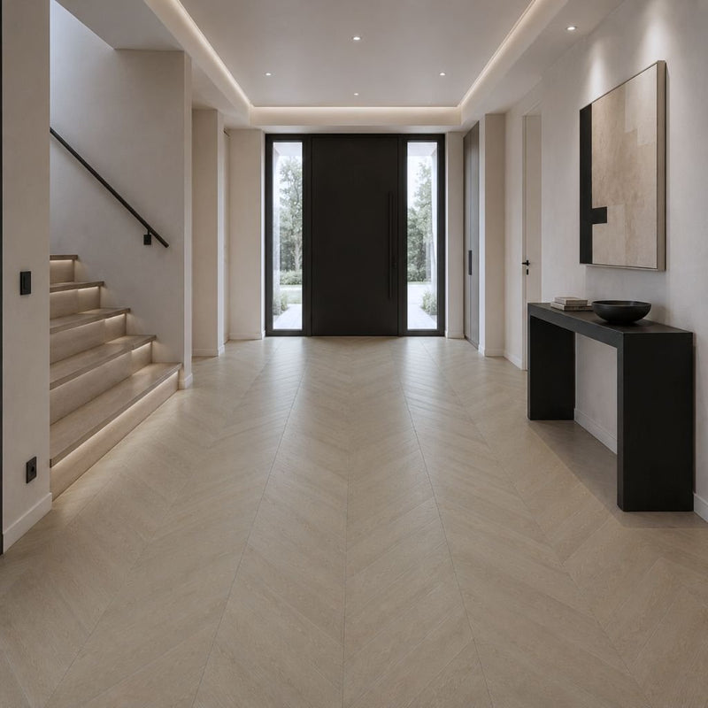 Klick Vinylboden CHEVRON silent 70-05 Manor Hell - Chevron/Fischgrät Muster - Flur - Floor4all