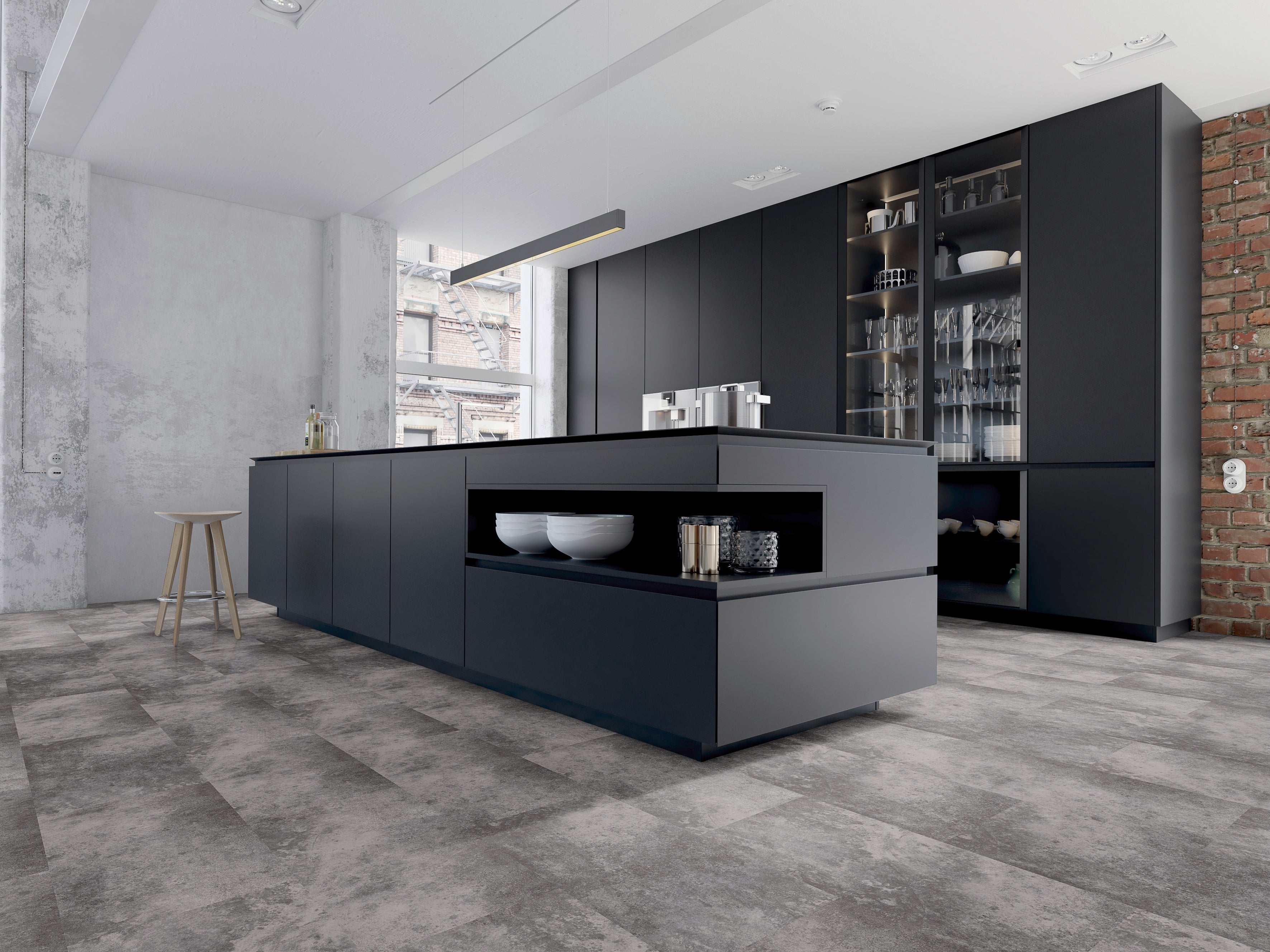 Klick Vinyl Modern Concrete 65-05 Matterhorn Repac