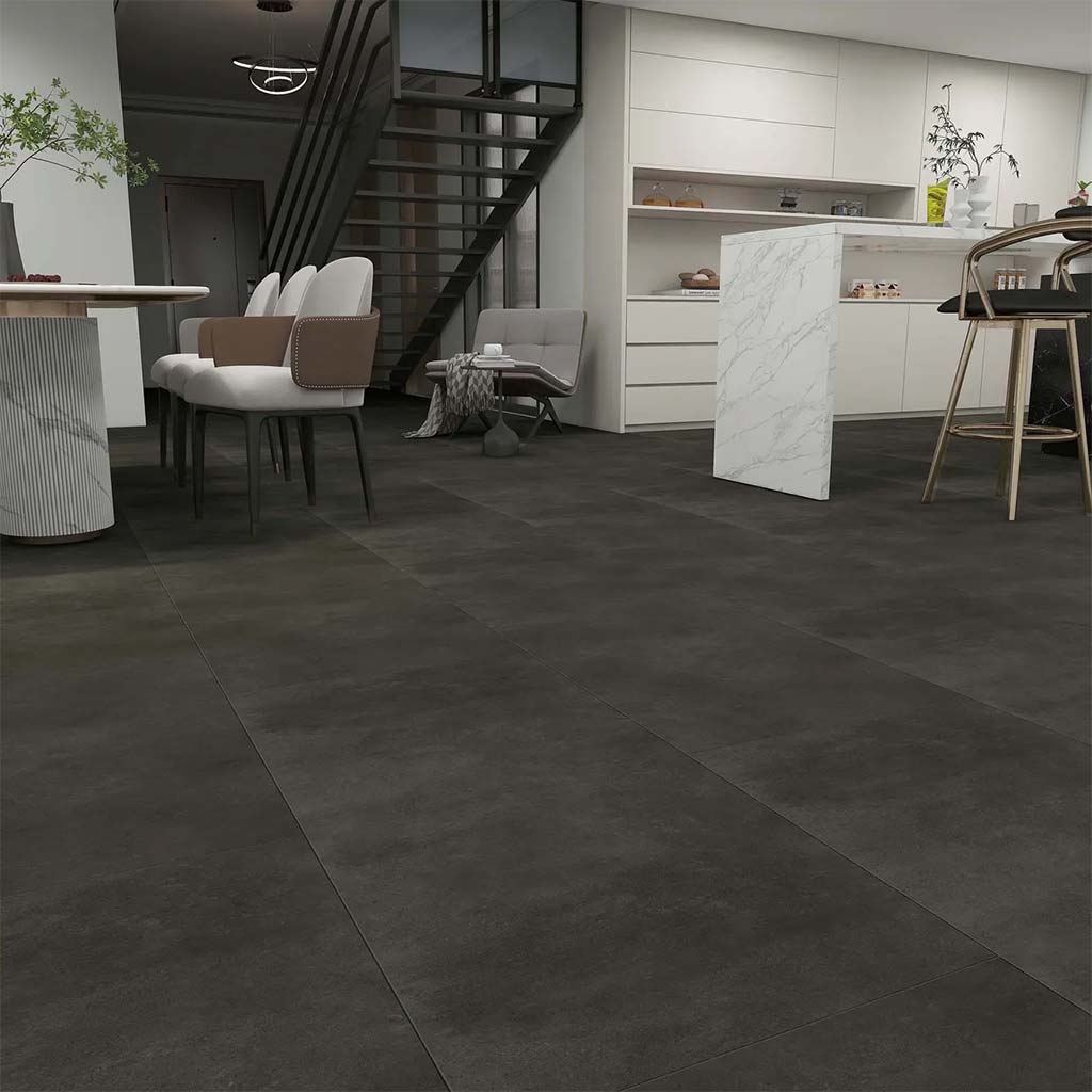 Klick Vinyl Fliesenoptik XL Dark Beton - Floor4all
