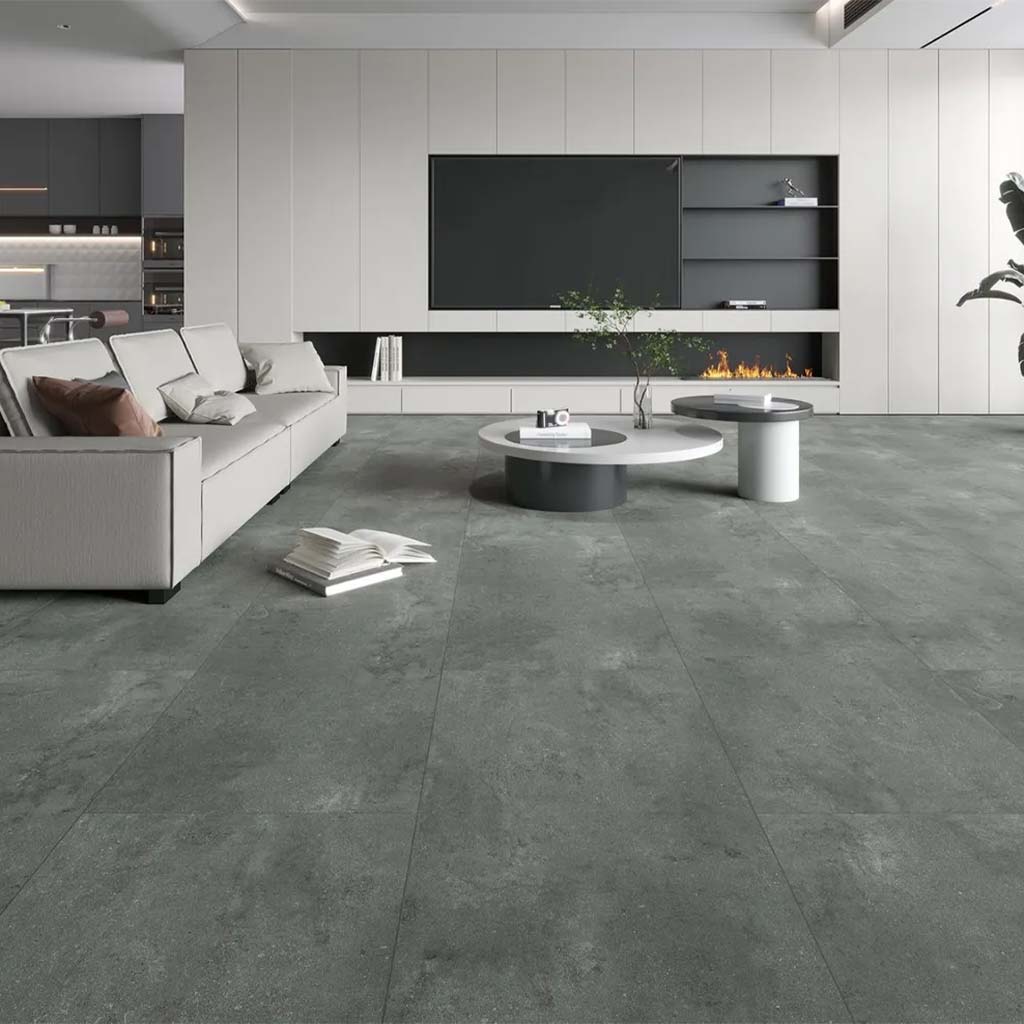 Klick Vinyl Fliesenoptik XL Grey Beton - Floor4all