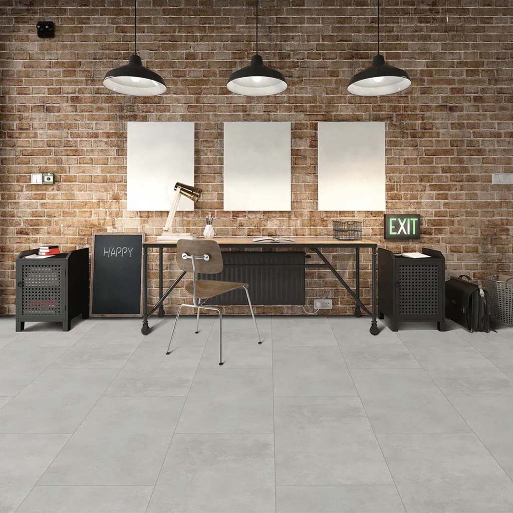Klick Vinyl Fliesenoptik XL Light Beton - Floor4all