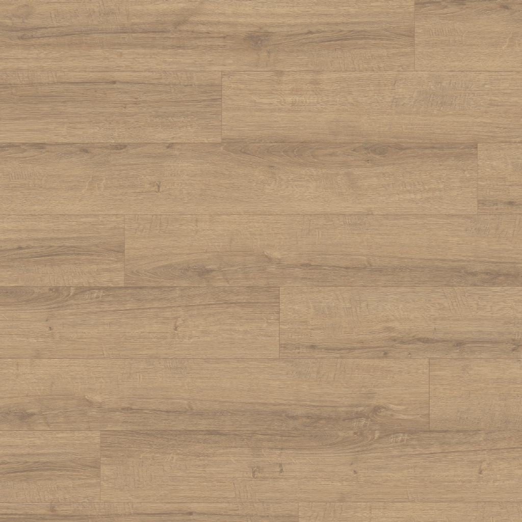Draufsicht auf verlegtes Laminat EGGER Sherman Eiche honig als Landhausdiele in warmer Holzoptik von Floor4all