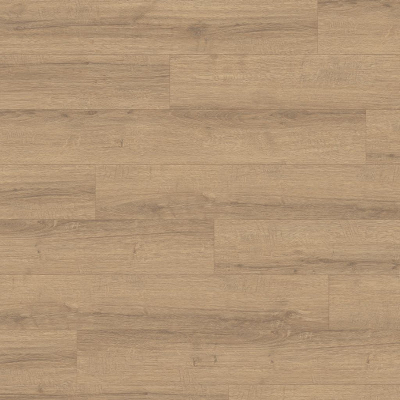 Draufsicht auf verlegtes Laminat EGGER Sherman Eiche honig als Landhausdiele in warmer Holzoptik von Floor4all