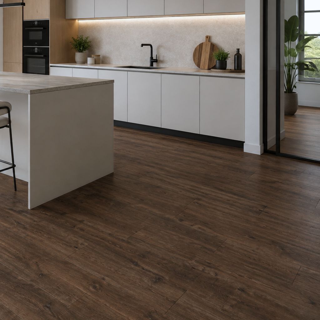 Laminat Kronotex Exquisit plus Gala Eiche Natur XL Landhausdiele in der Küche von Floor4all