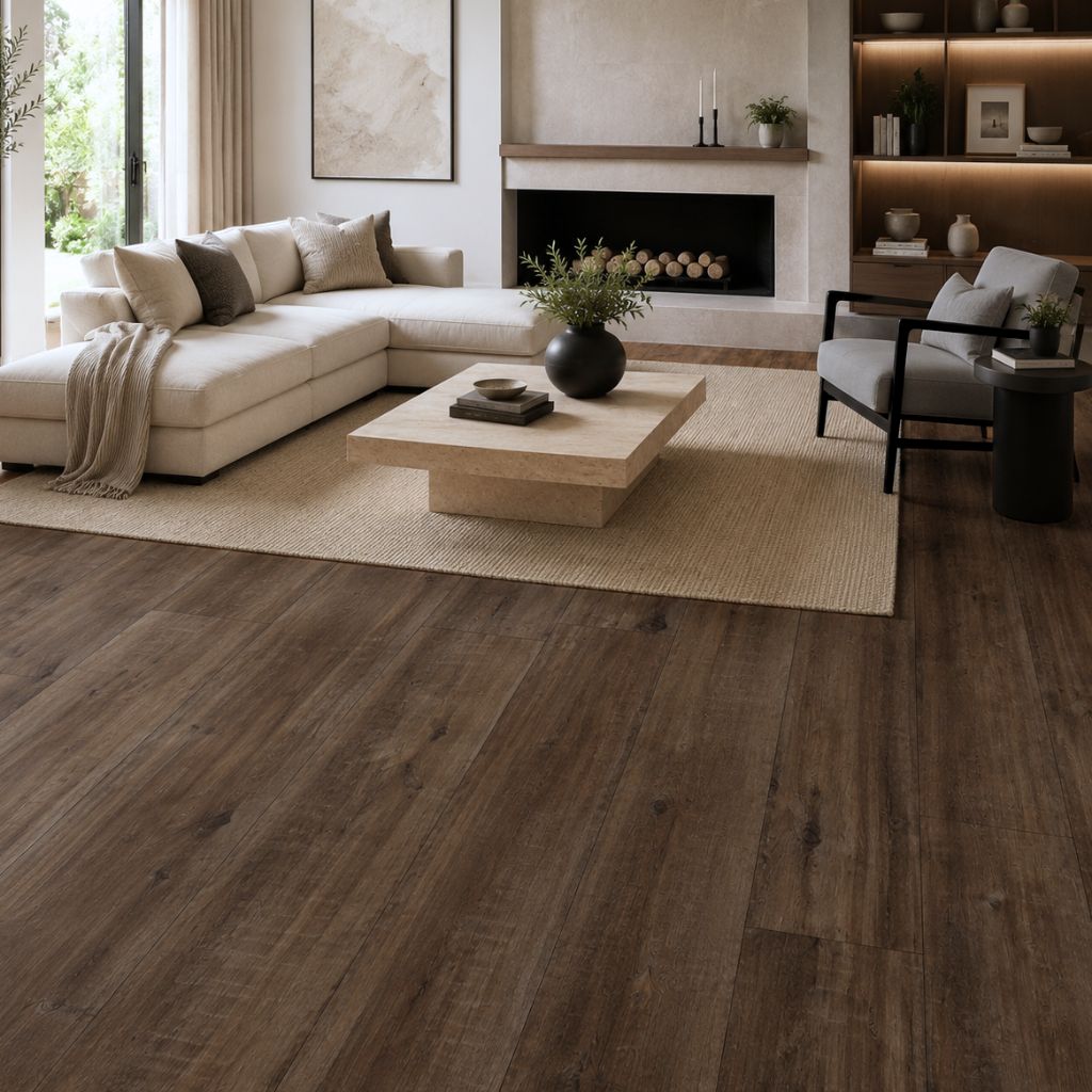 Laminat Kronotex Exquisit plus Gala Eiche Natur XL Landhausdiele im Wohnzimmer von Floor4all